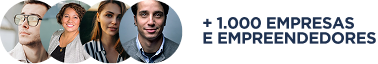 Avatares de clientes satisfeitos e texto indicando mais de mil empresas e empreendedores atendidos pela Fenício Consultoria, representando prova social e experiência de mercado.